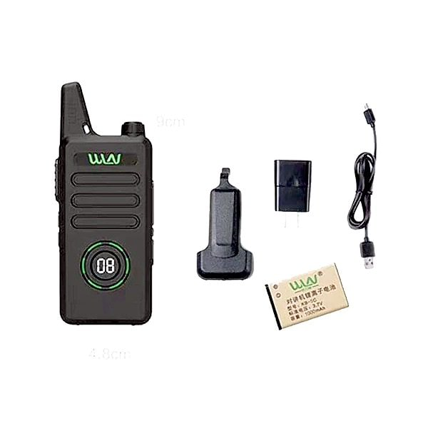 Рация WLN KD-C1 Plus 5W IP54 1000 мАч UHF Type-C Черный