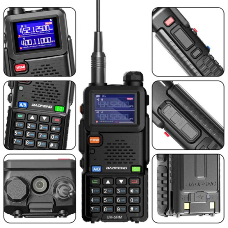 Рация Baofeng UV-5RM 8W IP54 2500 мАч Type-C Черный
