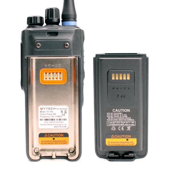 Цифровая рация TYTECH TD-780 AES-256 8W IP68 3200 мАч VHF GPS Bluetooth Voice recordin Черный