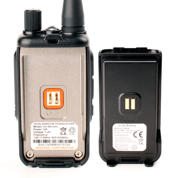 Рация Baofeng UV-5R Mini 5W IP54 1600 мАч Type-C Зеленый