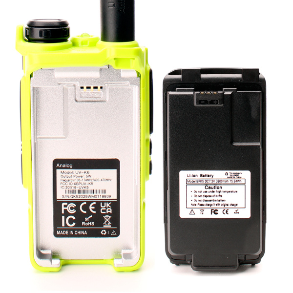 Рация Quansheng UV-K6/UV-K5(8) V1 5W IP54 1600 мАч Type-C Зеленый