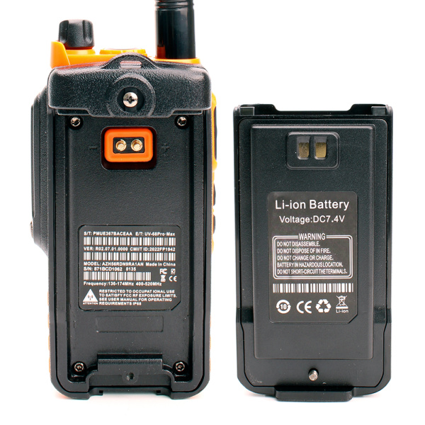 Рация Baofeng UV-68 Pro Max V2 8W IP68 1800 мАч Type-C Оранжевый