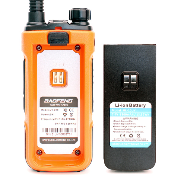 Рация Baofeng BF-UV10 5W IP54 1500 мАч Type-C Оранжевый