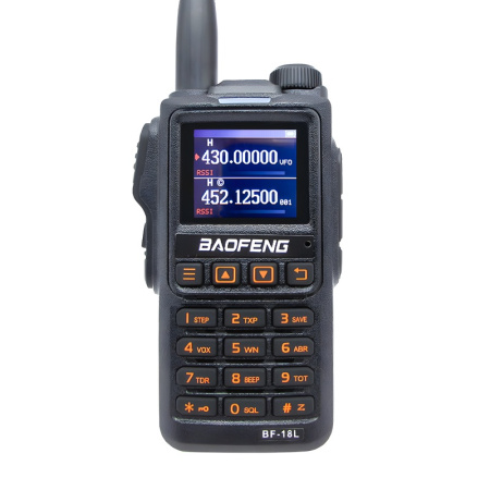 Рация Baofeng BF-18L Tri-Band 5W IP54 1800 мАч Type-C Черный