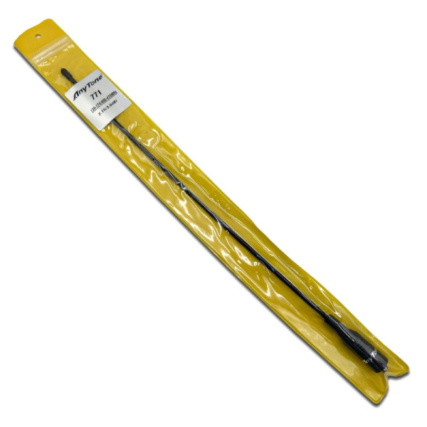 Антенна для рации гибкая AnyTone 771 SMA-Female UHF VHF 38 см