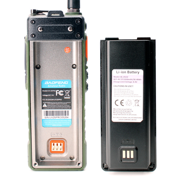 Рация Baofeng UV-25 Pro 10W IP54 5200 мАч Type-C GPS Зеленый камуфляж