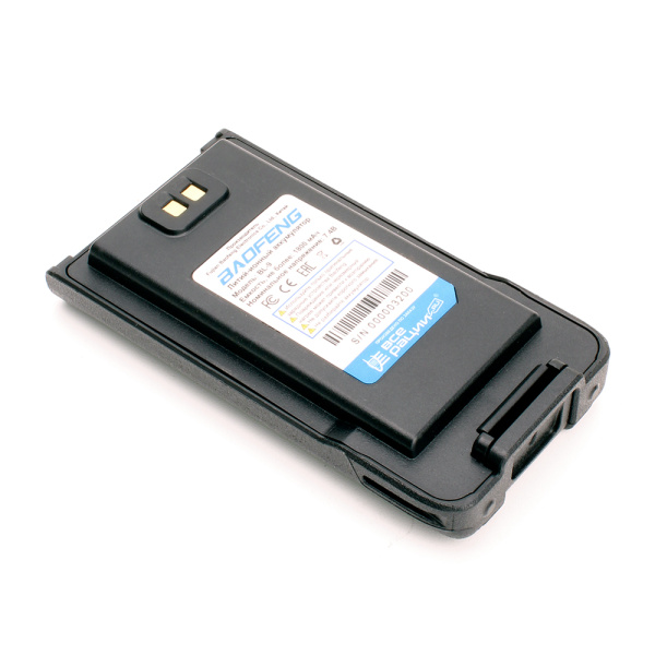 Аккумулятор для рации Baofeng UV-XR, UV-9R Plus, UV-9R Pro 1800 мАч Черный