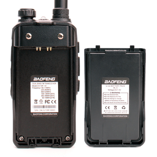 Рация Baofeng BF-UV10R 8W IP54 2200 мАч Черный
