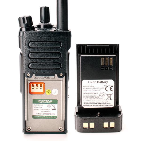Цифровая рация Baofeng DM-32 AES-256 10W IP54 2200 мАч Type-C GPS Черный