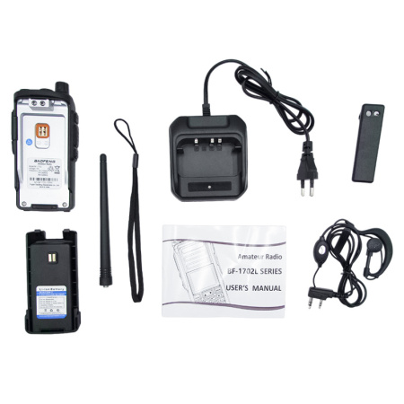Рация Baofeng BF-1702L Tri-Band 5W IP54 2200 мАч Type-C Черный