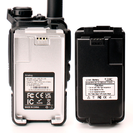 Рация Quansheng UV-5R Plus V1 5W IP54 1600 мАч Type-C Черный