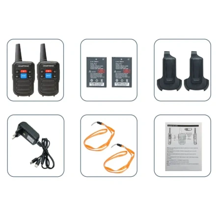 Комплект раций Baofeng BF-C50 2 шт. 5W IP54 1000 мАч Type-C UHF Черный
