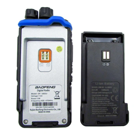 Цифровая рация Baofeng DR-1802U AES-256 5W IP54 2200 мАч UHF Синий