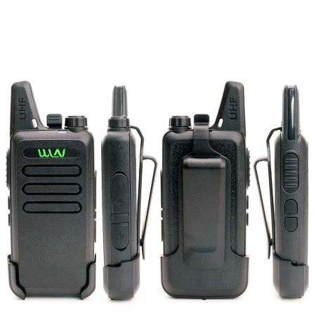Рация WLN KD-C1 5W IP54 1000 мАч UHF Type-C Черный