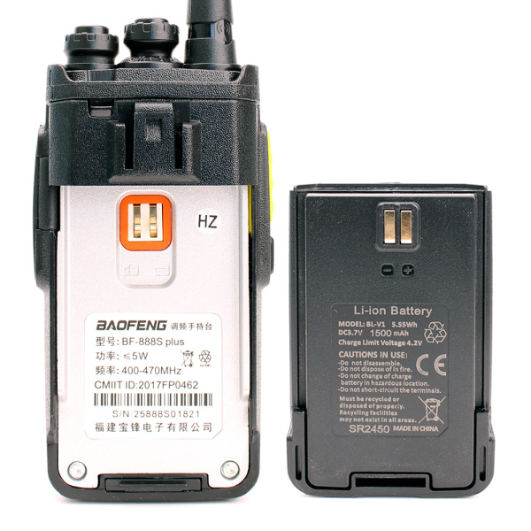 Рация Baofeng BF-888S Plus 5W IP54 1800 мАч Type-C UHF Красный