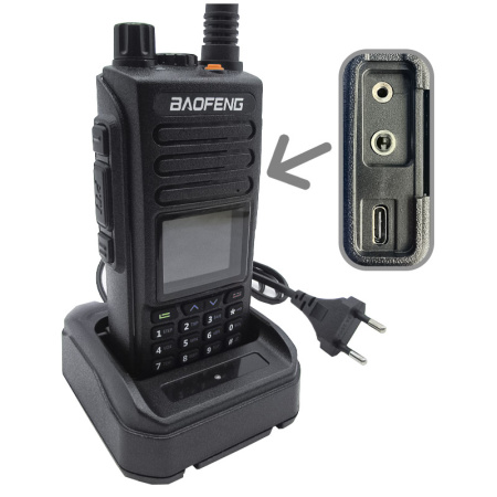Рация Baofeng BF-1702L Tri-Band 5W IP54 2200 мАч Type-C Черный